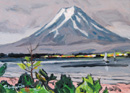 石川寅治「河口湖の富士」
