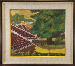 岡田青慶「赤木と屋根」