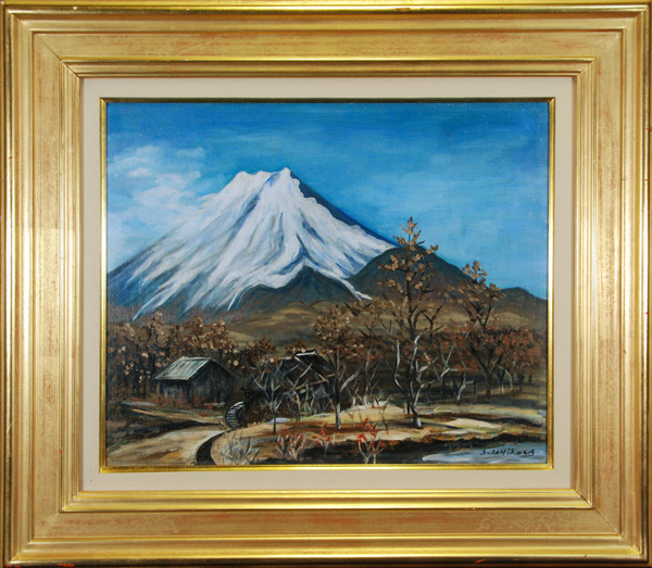 石川茂男「京北秋色」油彩 6号 額装 民家の画家 油絵 C - メルカリ